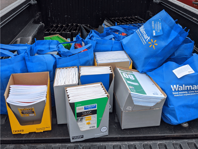 kona impact donates truckload of school supplies